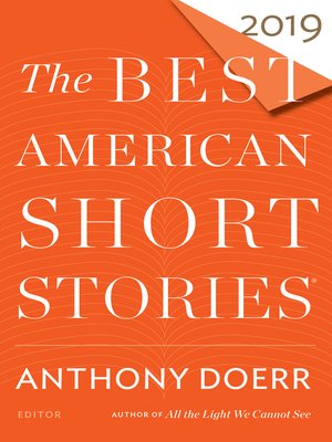 cover image of The Best American Short Stories 2019